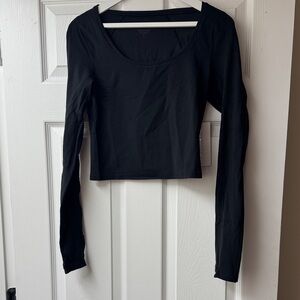 Athleta Black Long Sleeve Women's Tee